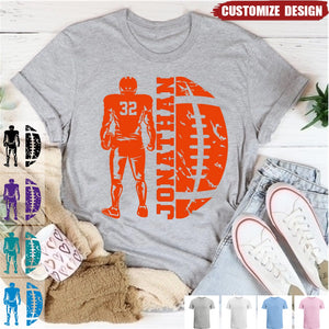 Football Player Name Personalized Shirt