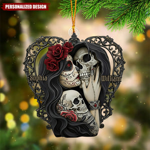 This Is Us-Personalized Skull Christmas Ornament-Gift For Couple