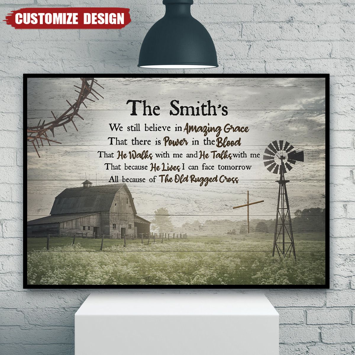 Personalized Amazing Grace Premium Poster