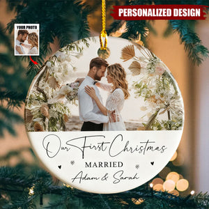 Personalised 1st Christmas as Mr and Mrs Ornament