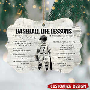 Personalized Baseball Kid Boy Ornament - Gift For Baseball Lovers