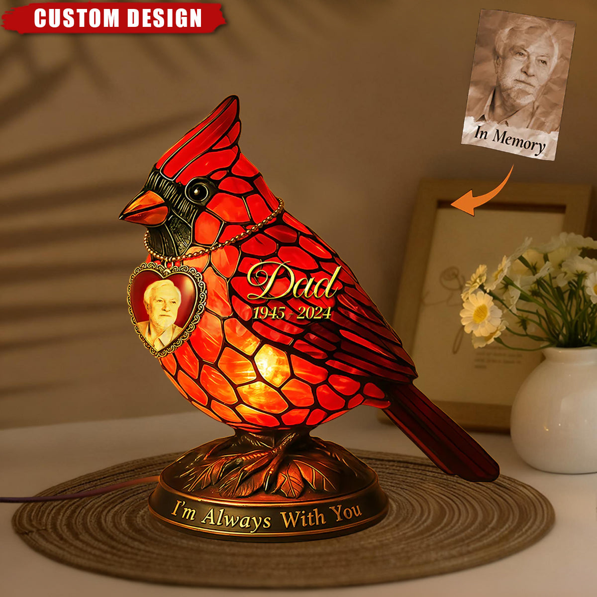 Memorial Custom Photo Acrylic Light Box - Personalized Gifts For Memorial