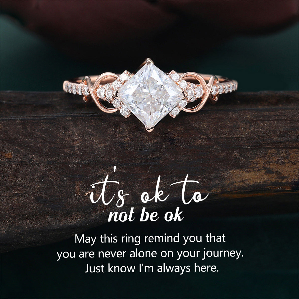 It's OK To Not Be OK Princess Ring - Gift For Your Loved One