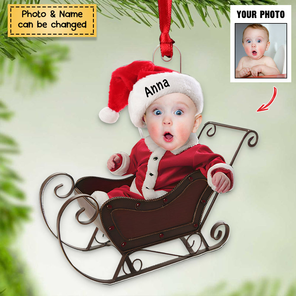 2024 New Release - Adorable Newborn Baby - Personalized Acrylic Photo Ornament