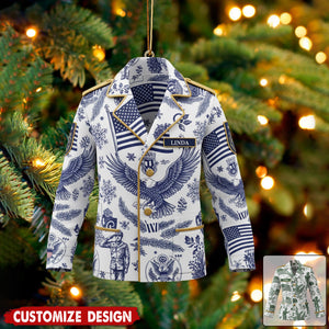 Personalized Military Uniform Ornament - Gift For Veterans
