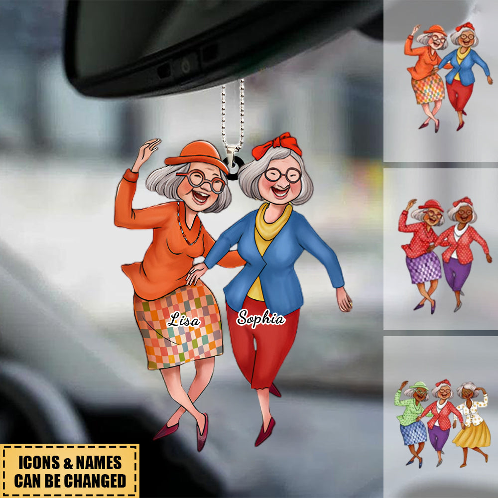 Gift For Friends Fall Theme Personalized  Car Hanging Ornament