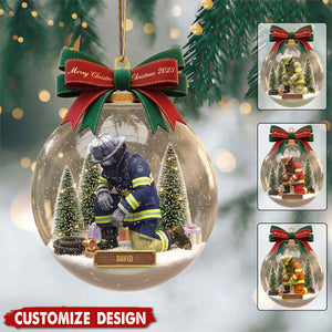 Personalized Gifts For Firefighter Christmas Ornament