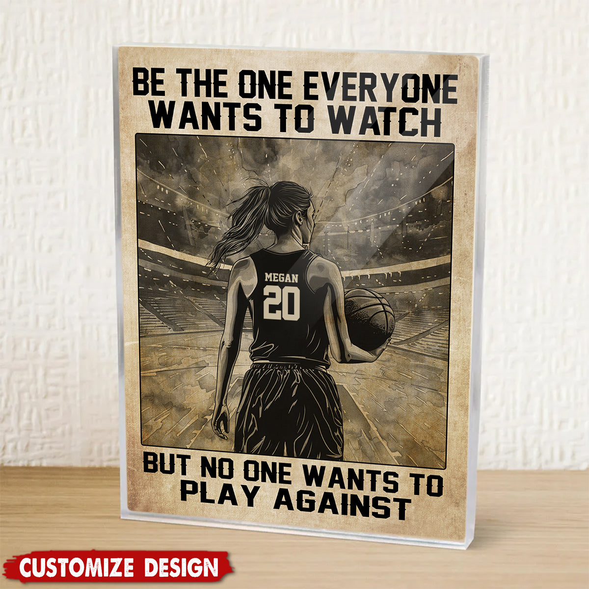 Personalized Basketball Acrylic Plaque-Gift For Basketball Lovers