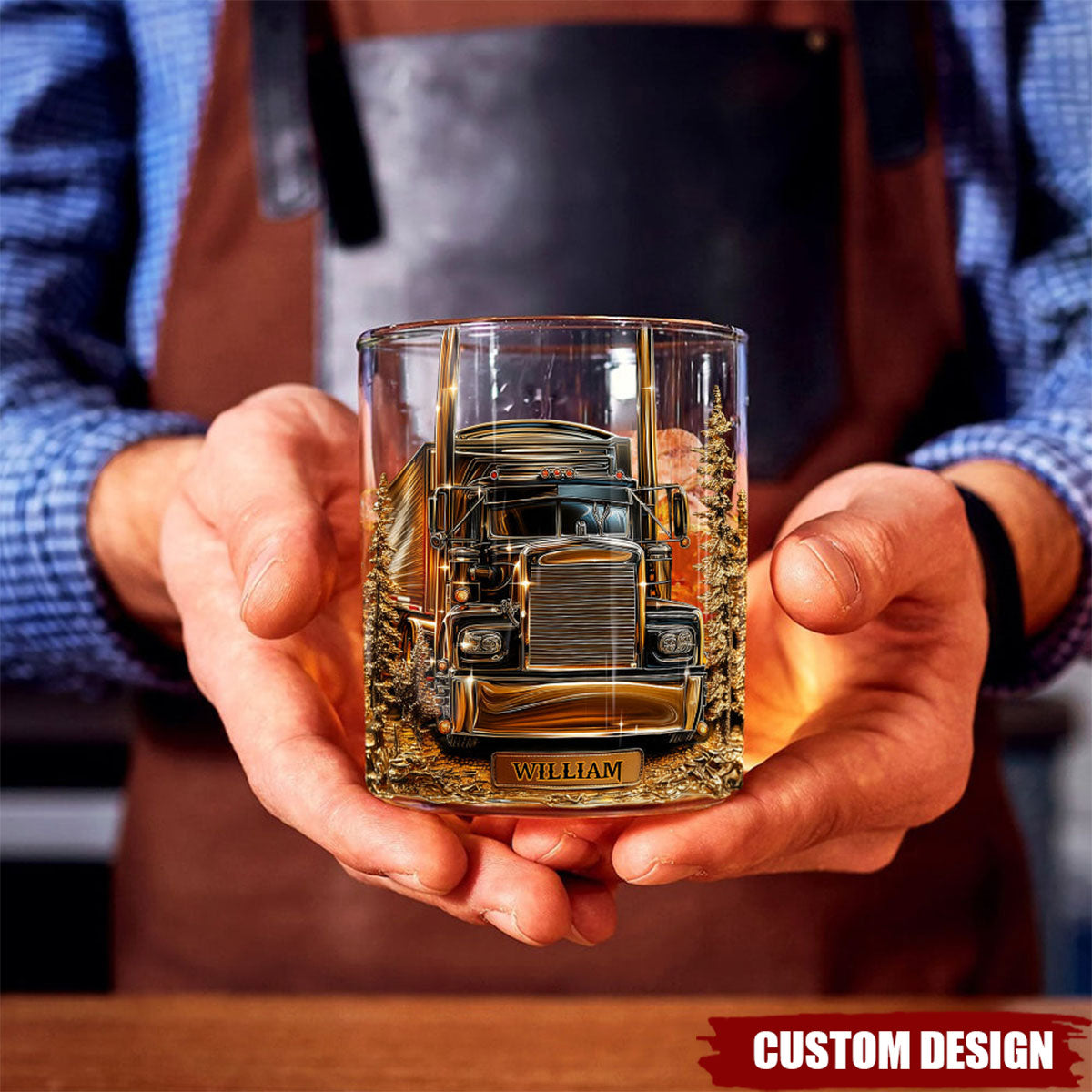Best Truck Driver - Personalized Trucker Whiskey Glass