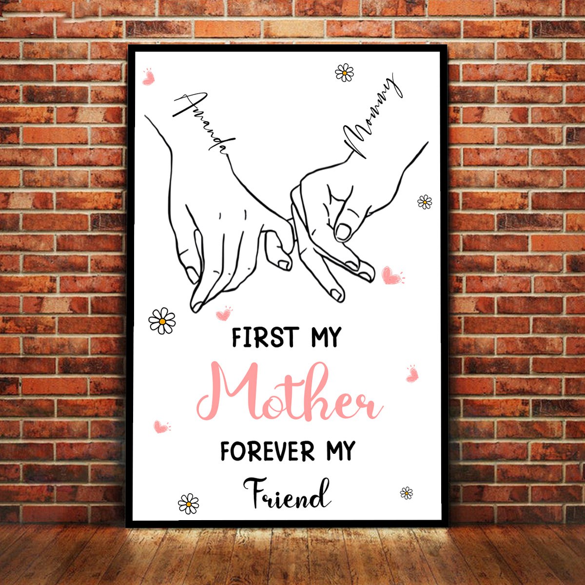 First My Mother Forever My Friend - Personalized Poster - Gift For Mom