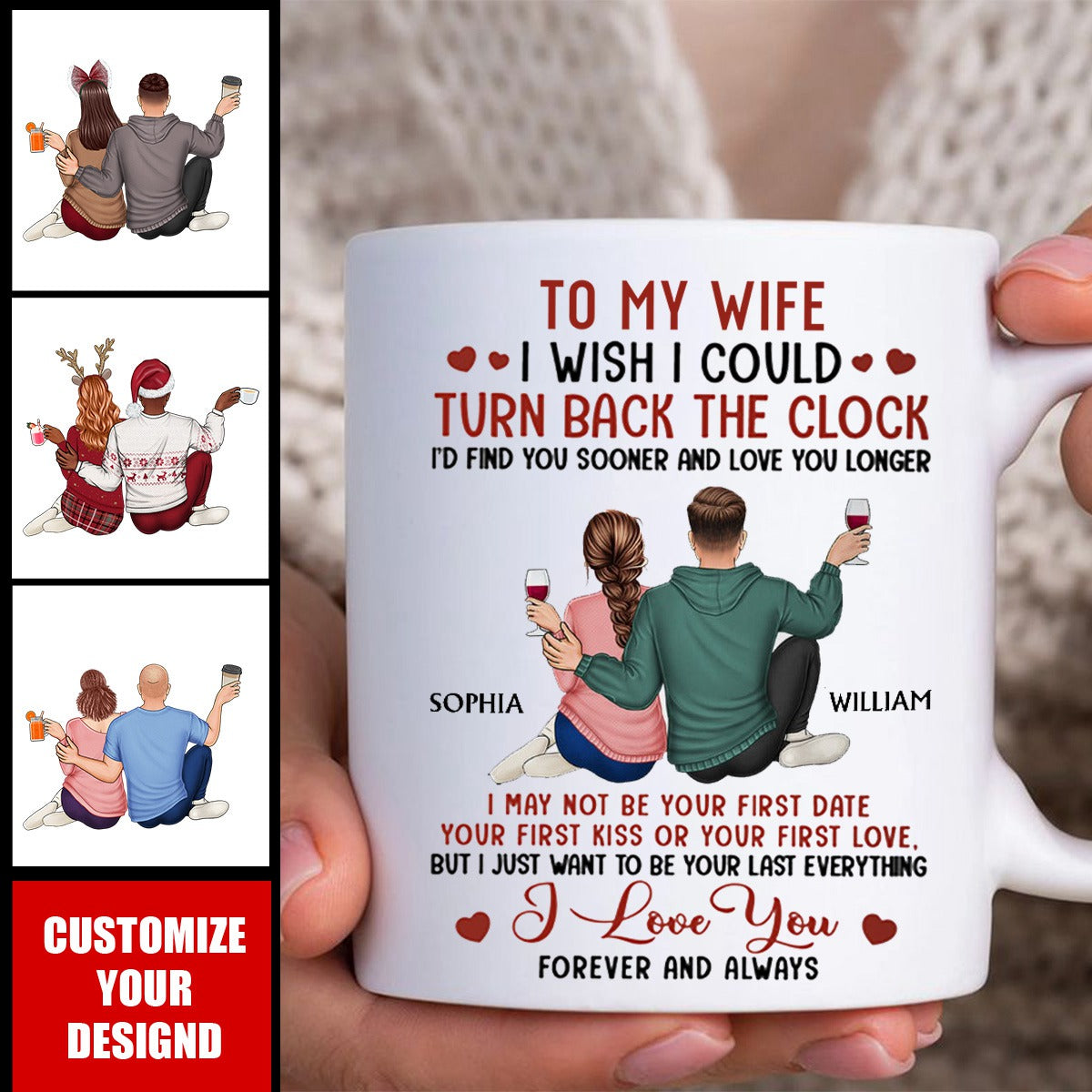 I Wish I Could Turn Back The Clock - Personalized Mug - Anniversary, Loving Gift For Couples, Husband, Wife