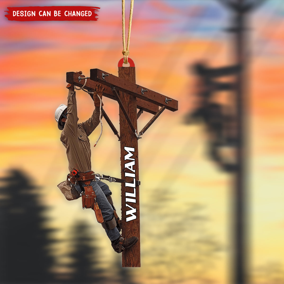 Personalized Lineman Ornament, Gift For Lineman-2024 New Release