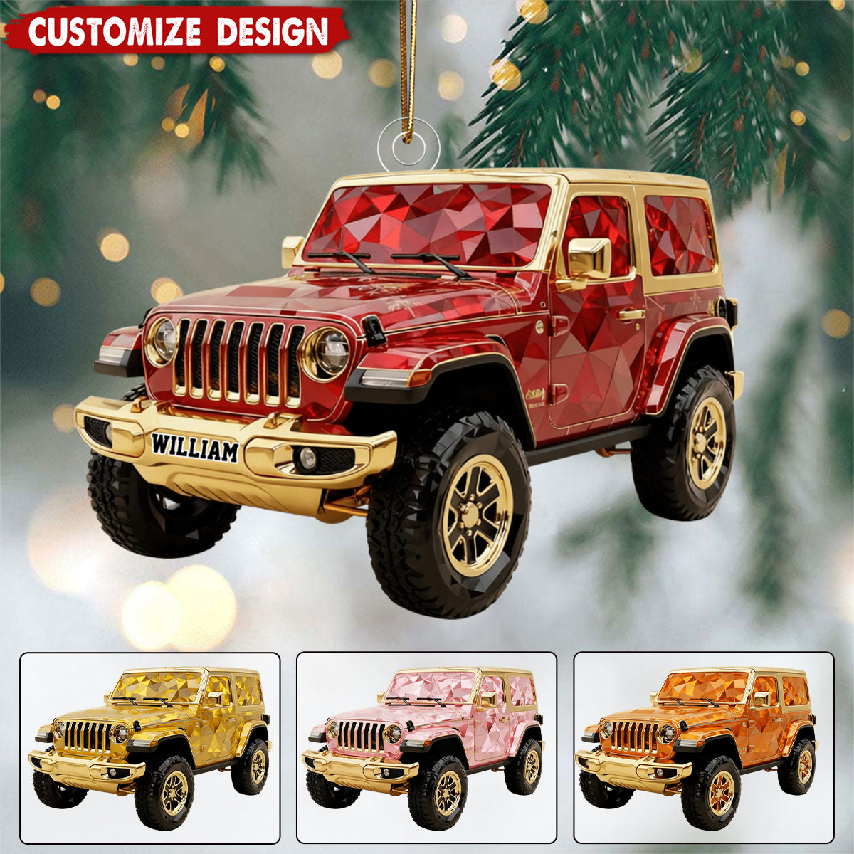 Personalized Jolly Off-road Ride Christmas Ornament - Gifts For Off-road
