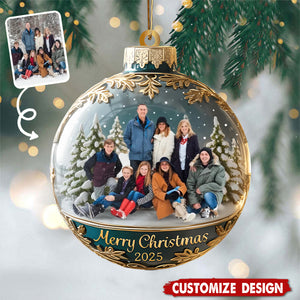Custom Family Photo Ornament, Personalized Family Photo Keepsake 2025, Large Family Christmas Keepsake Gifts