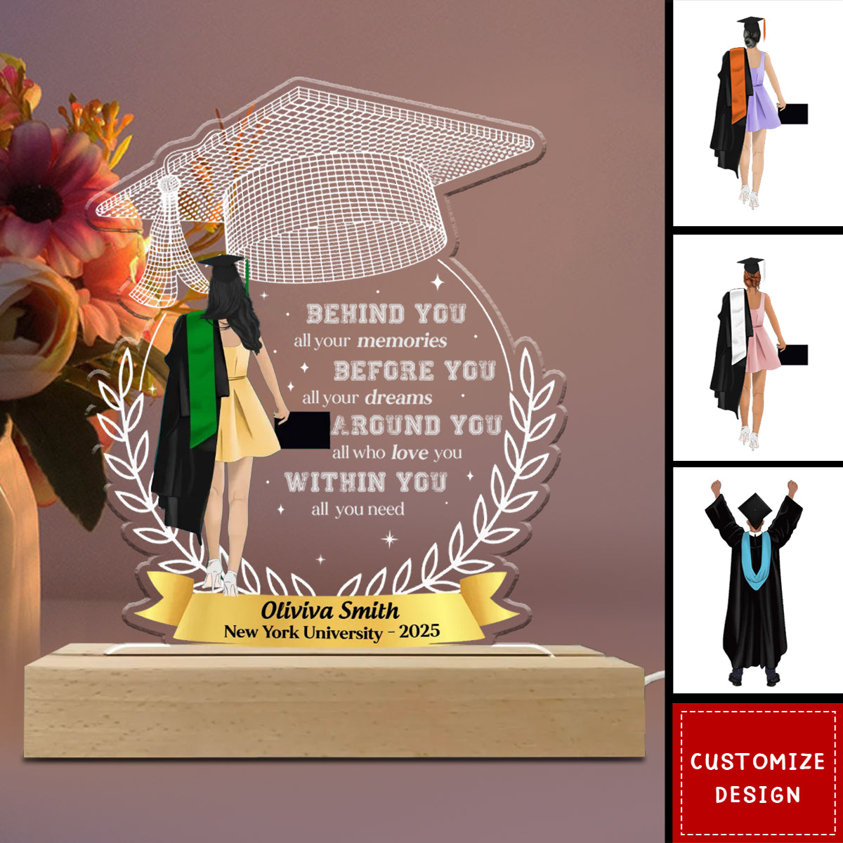 Happy Graduation - Personalized Custom LED Light