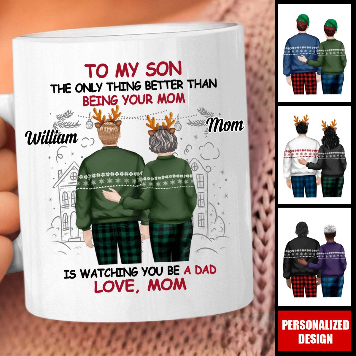 Happy To See You Become A Dad - Personalized Custom Coffee Mug