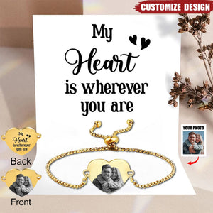 God Knew My Heart Needed You - Couple Heart Stainless Steel Personalized Bracelet