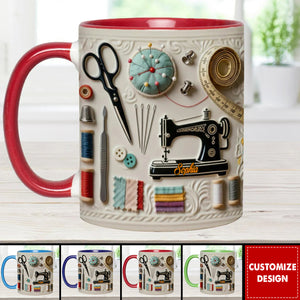 Love Sewing - Personalized Sewing Accent Mug