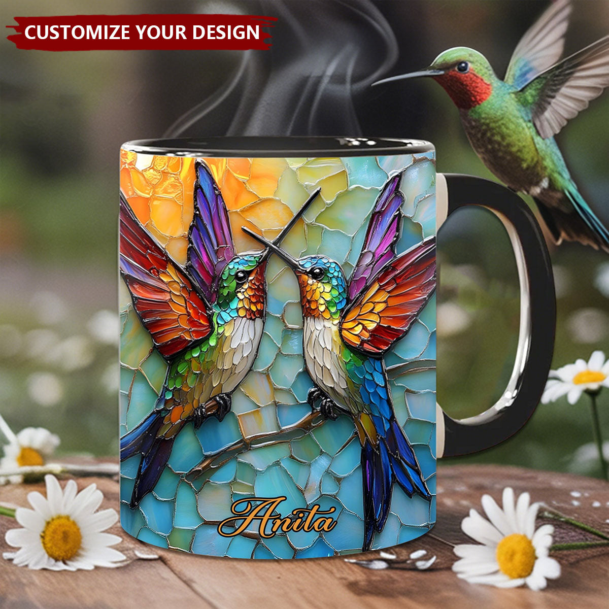 Couple Hummingbird - Personalized Hummingbird Coffee Mug
