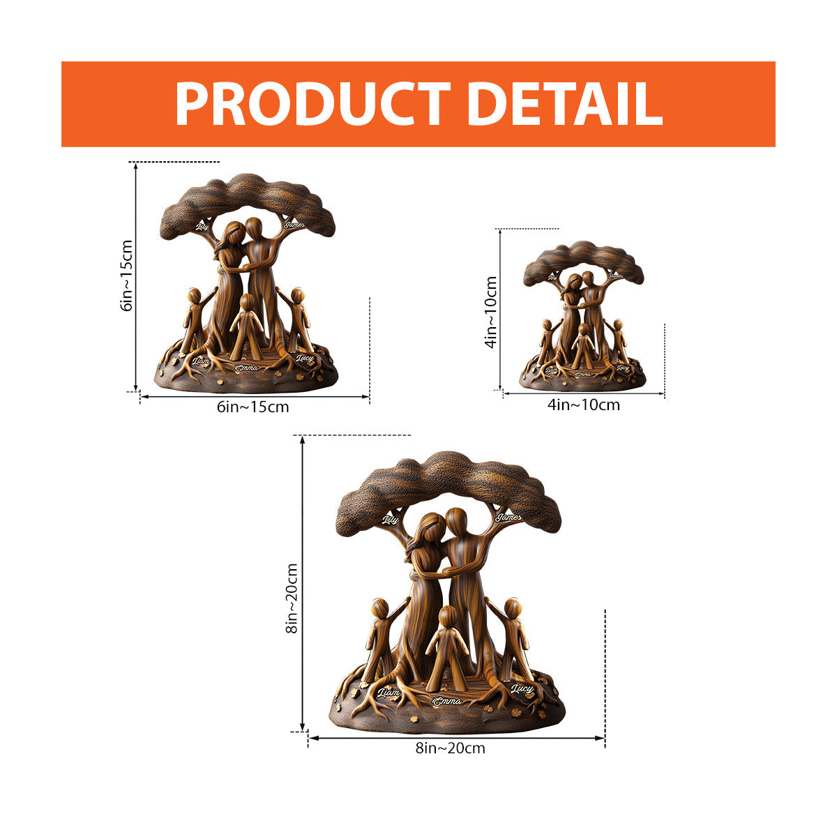 To Us You're The World - Personalized Family Shaped Plaque