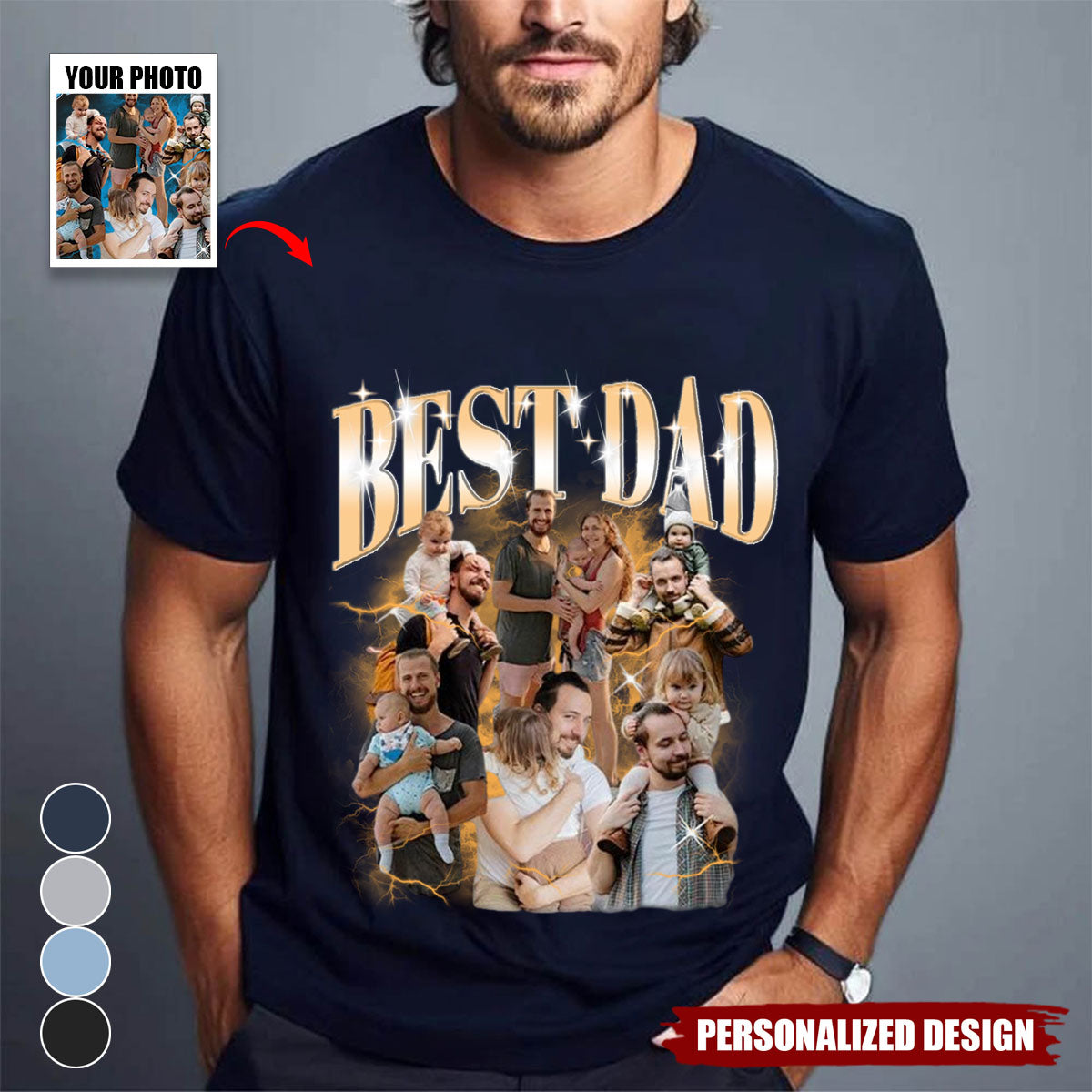 Best Dad Ever Shirt-Personalized T-shirt-Father's Day Gift