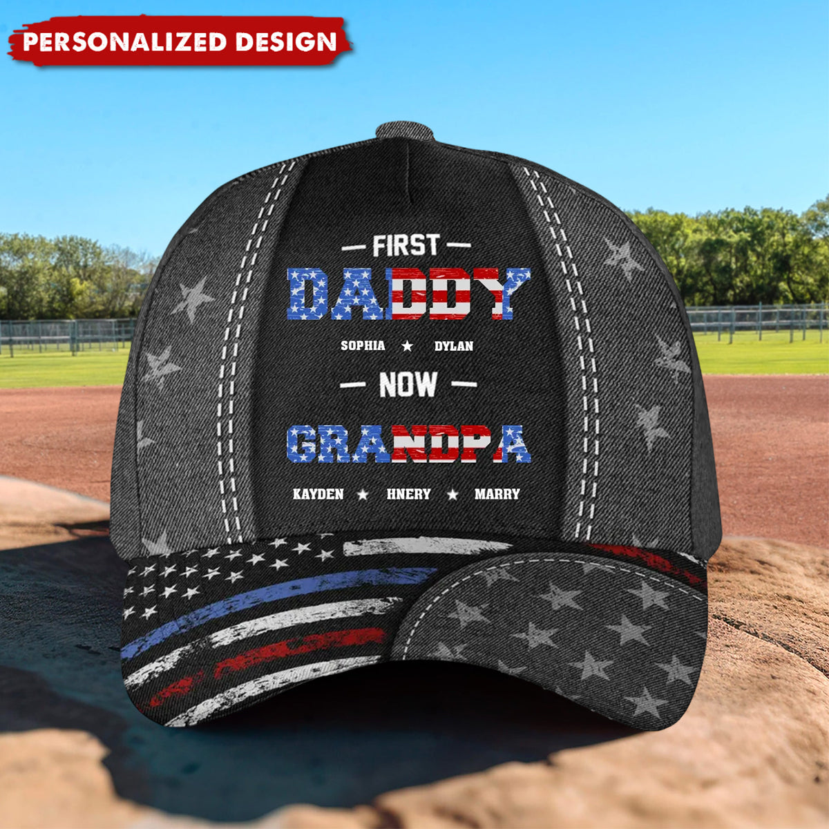 First Dad Now Papa-Personalized Classic Cap