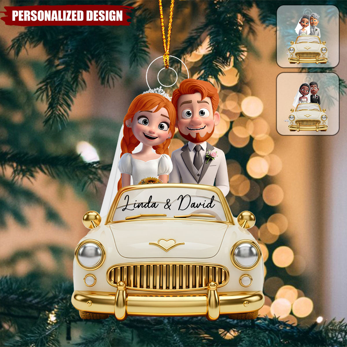 Personalized Anniversary Wedding Couple Ornament-Gifts For Couple