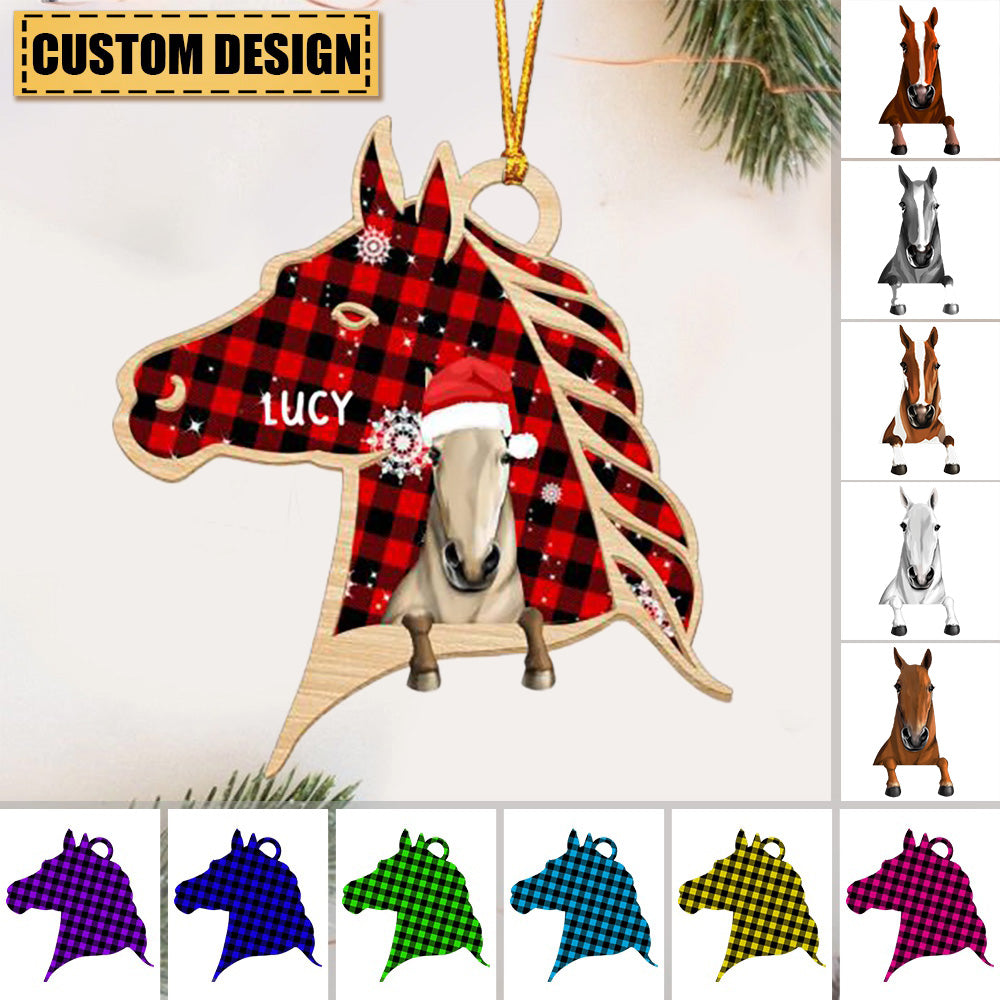 Personalied Horse Hanging Christmas Ornament