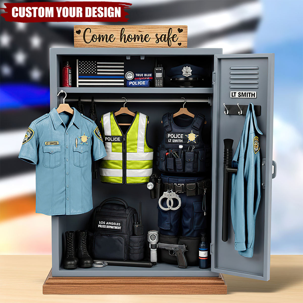 Police Personal Locker Acrylic Plaque - Personalized Gifts For Police Officer