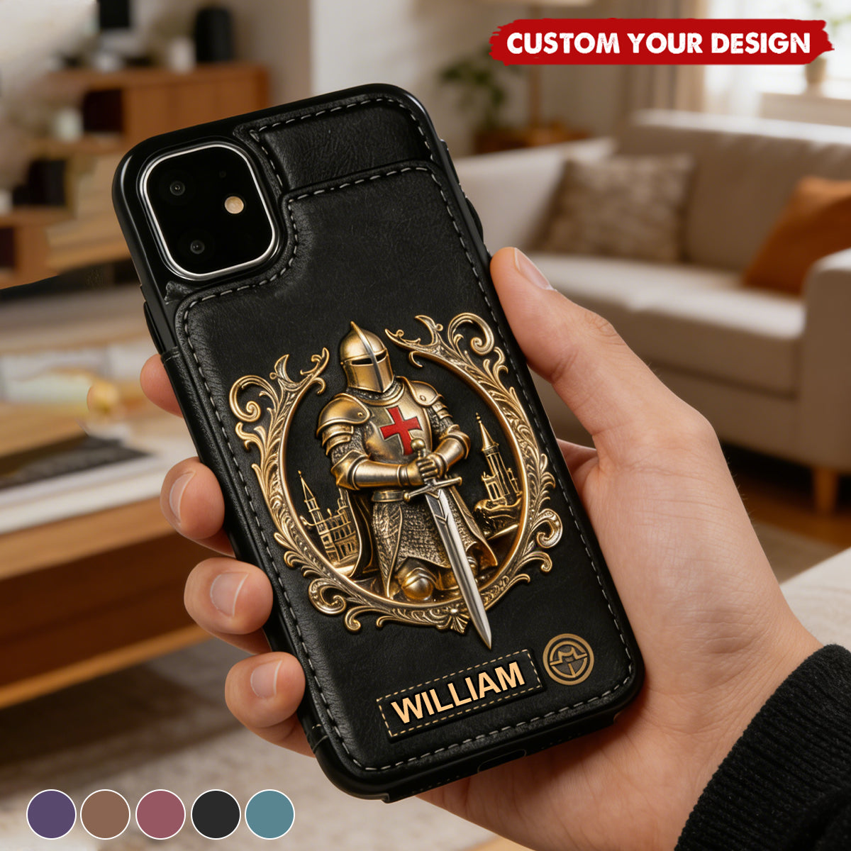 Knight Of God - Personalized Wallet Phone Case