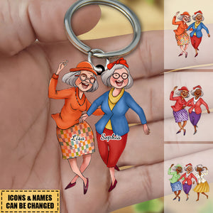 Gift For Friends Fall Theme Personalized Acrylic Keychain