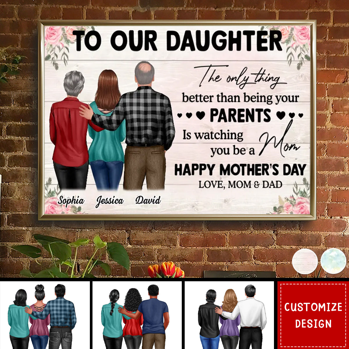 To My Daughter From Dad And Mom Personalized Poster