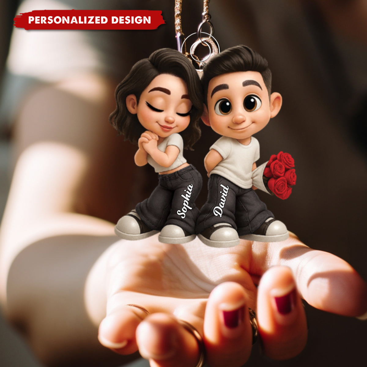 Personalized Together Y2K Couples  Keychain - Gift for Couple, for Him, for Her