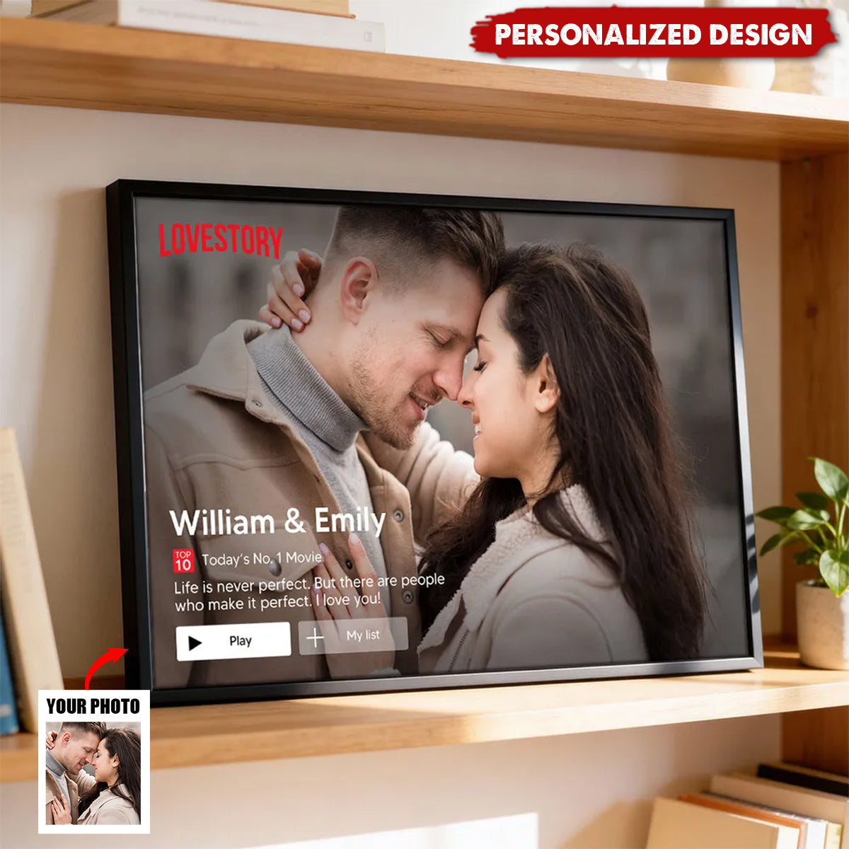 Couple Romantic Love Story-Personalized Poster-Anniversary Gift For Him, For Her