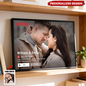 Couple Romantic Love Story-Personalized Poster-Anniversary Gift For Him, For Her