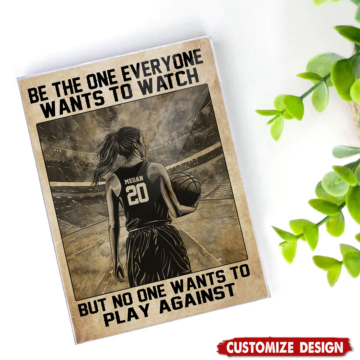 Personalized Basketball Acrylic Plaque-Gift For Basketball Lovers