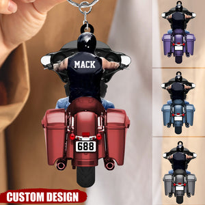 Personalized Motorbike Lovers Keychain