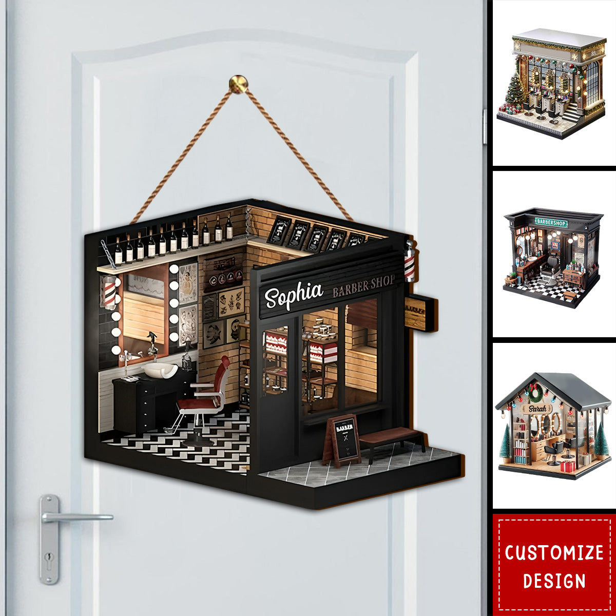 Personalized Hair Salon Wood Sign - Gift For Hairdresser