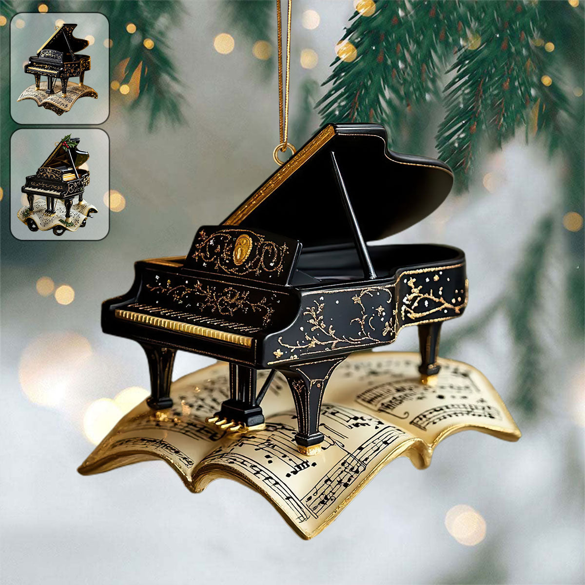 Piano Christmas Ornament - Gift For Pianist