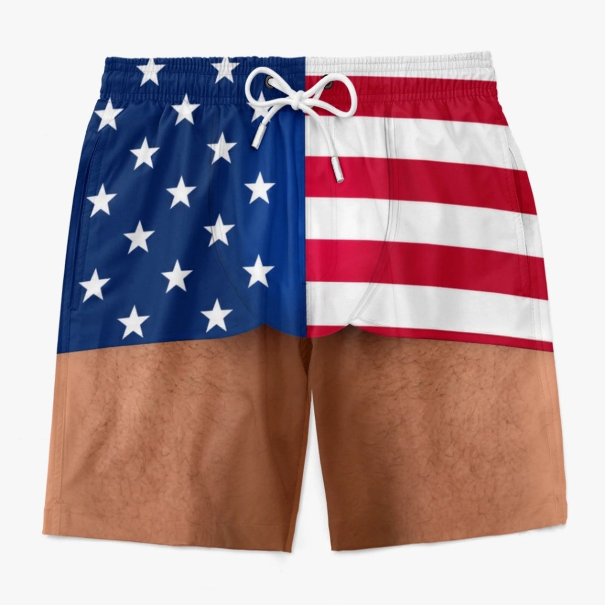 Personalized Funny Patriotic Men Swim Trunks - Gifts For Husband, Son, Grandson, Brother, Grandpa, Dad, Yourself - Look Twice