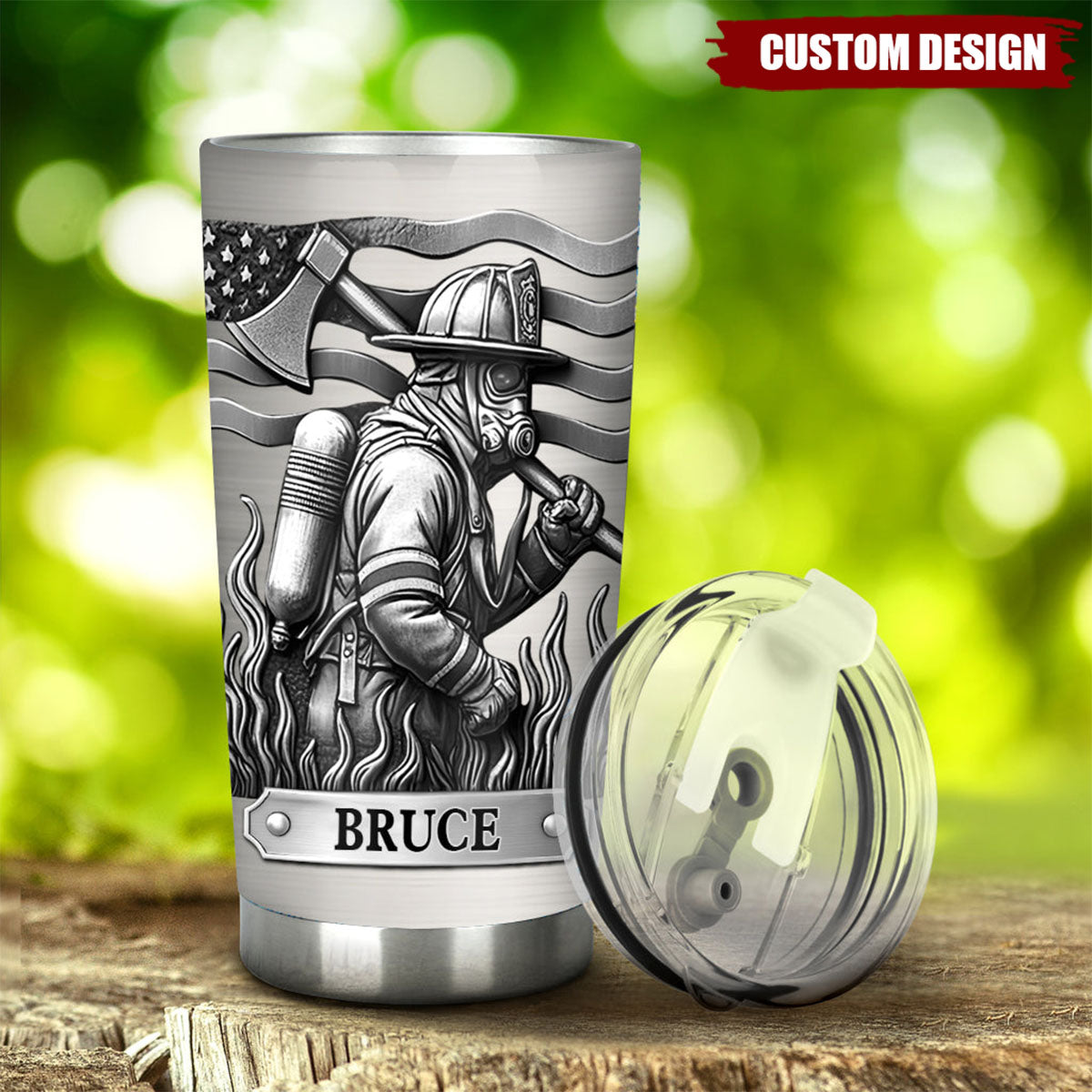 Proud Firefighter - Personalized Firefighter Tumbler