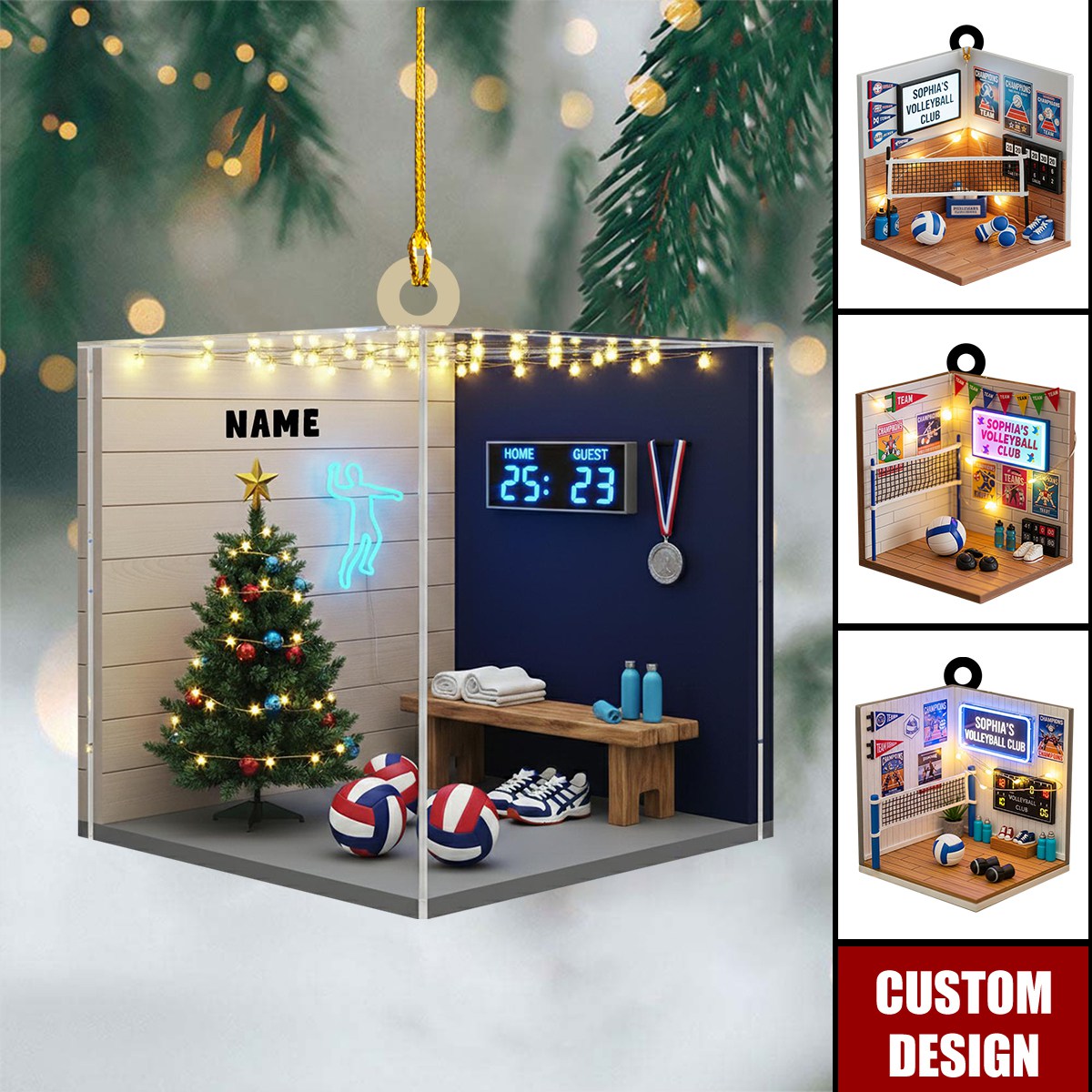Personalized Volleyball Club Christmas  Ornament - Gift For Volleyball Player, Volleyball Team