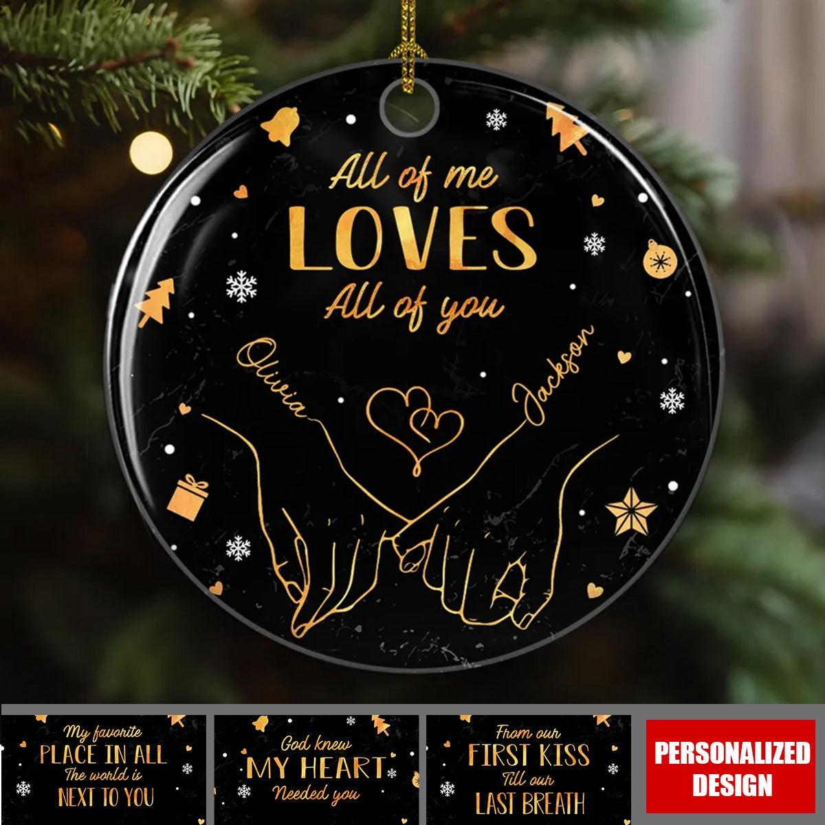 2024 New Release My Heart Is Perfect Because You Are Inside - Personalized Custom Ceramic Ornament