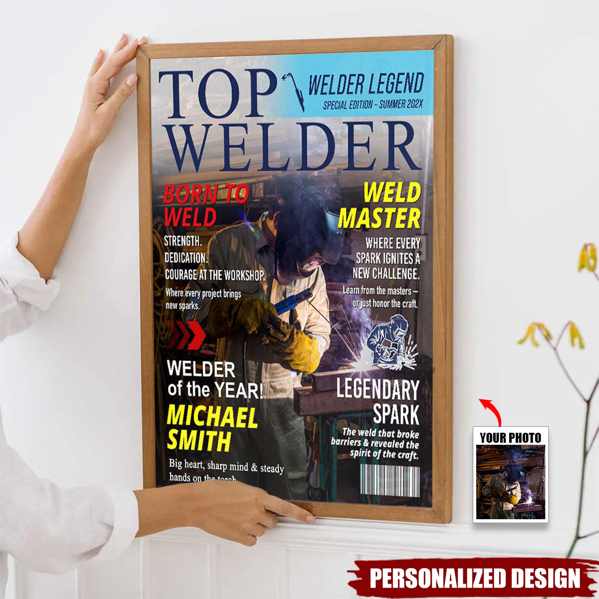 Personalized Welder Magazine Poster-Gift for Welders