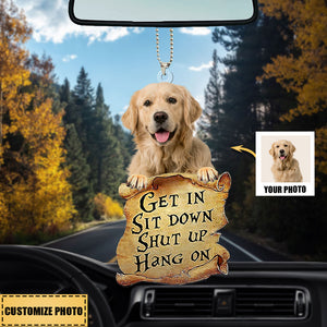 Pet Get In Personalized Car Ornament Gift - Gift For Pet Lovers