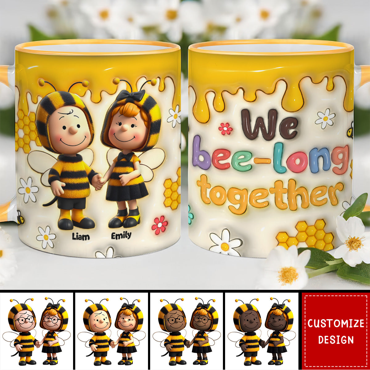 We Bee long Together-Personalized Mug-Gifts For Couple