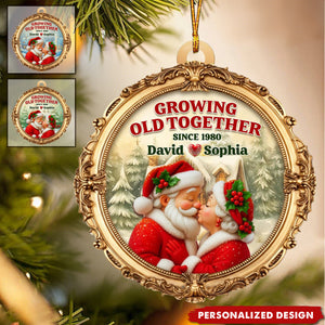 Growing Old Together-Personalized Couple Christmas Ornament-Anniversary Gift