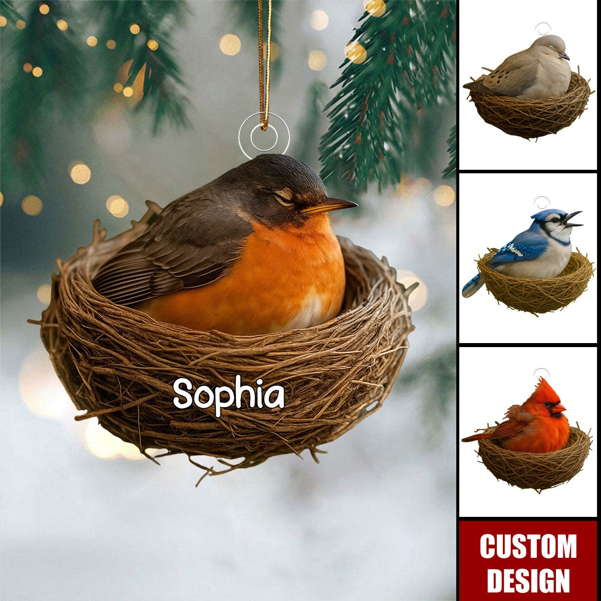 Bird Lover Christmas Tree Ornament