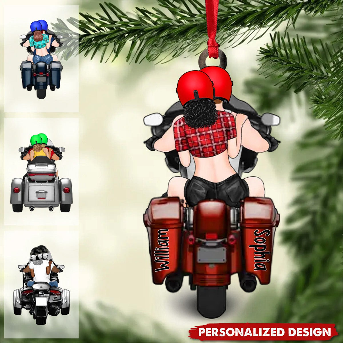 Motorcycle Lovers For Couples Ornament-Personalized Christmas Ornament-Gift For Motorcycle Lovers