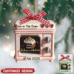 Bun In Oven Christmas Ornament: Pregnancy Announcement, New Mom Gift